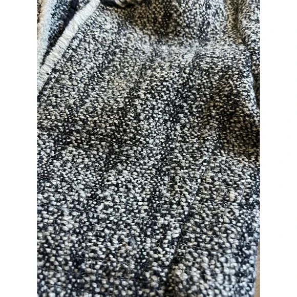 ISABEL MARANT ETOILE Tweed Blazer Jacket Black White Fringe Trim Women Size 36 - Picture 8 of 9